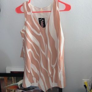 Wide Strapped Zebra Print Dress